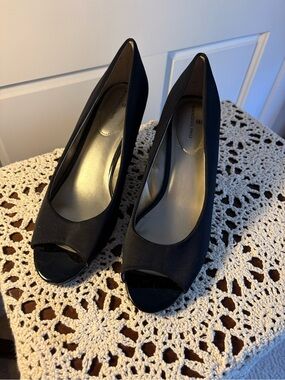 Bandolino Black Peep-Toe Heels for Women